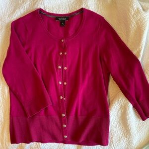 White House Black Market Fuchsia Cardigan